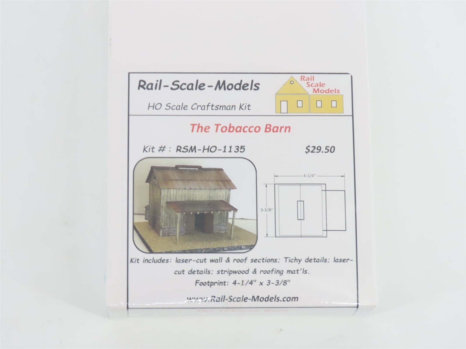 HO 1/87 Rail Scale Models Kit RSM-HO-1135 The Tobacco Barn - Sealed