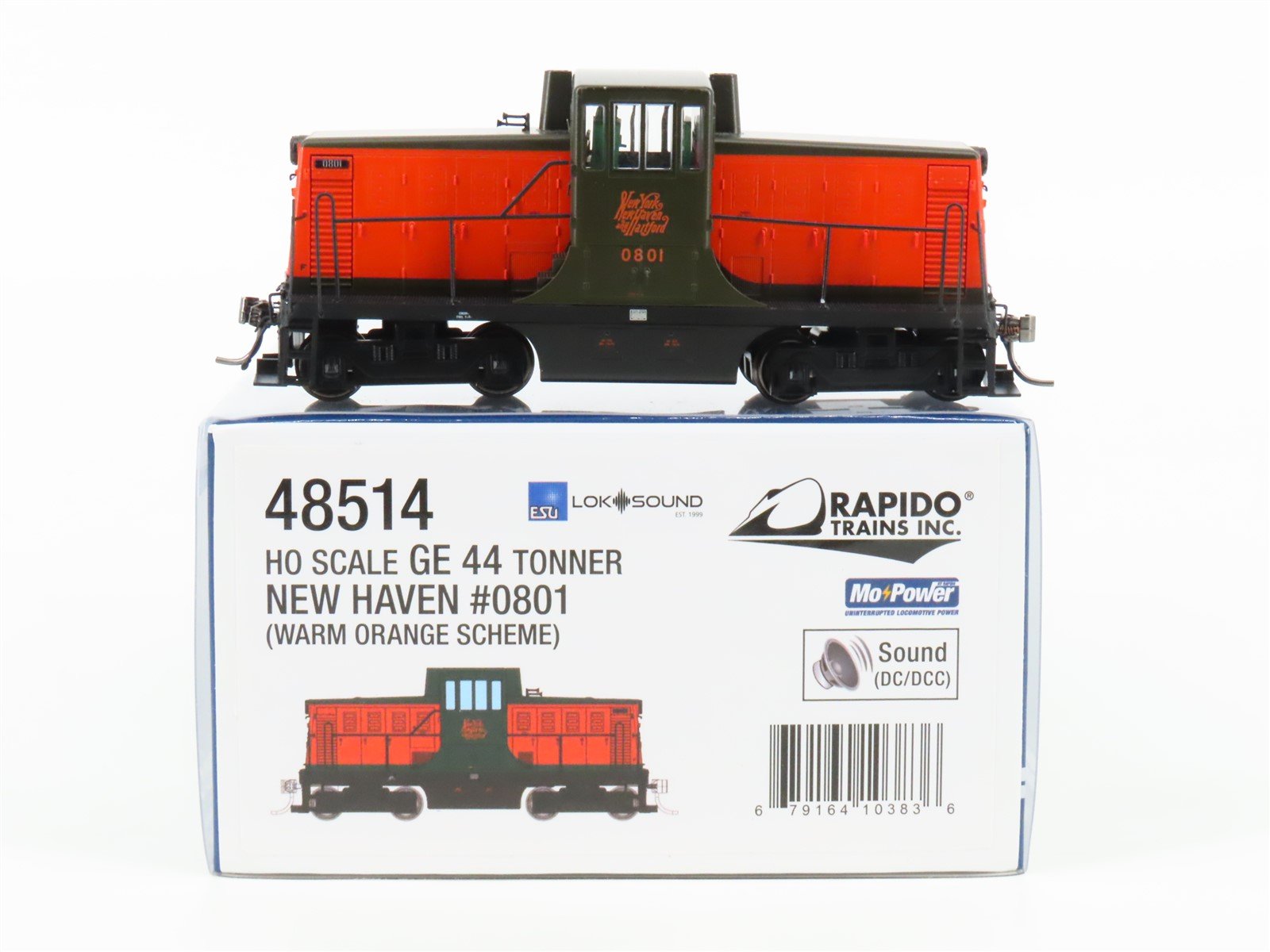 HO Scale Rapido 48514 NH New Haven GE 44-Tonner Diesel Loco #0801 w/DCC & Sound
