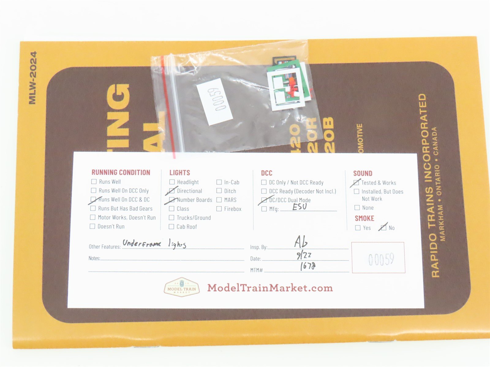 HO Scale Rapido 33541 P&W Providence & Worcester M420R Diesel 2003 w/DCC & Sound