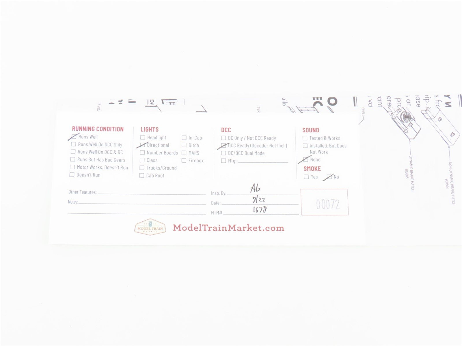 HO Scale Atlas 10001218 P&W Providence & Worcester GP38-2 Diesel Loco #2007