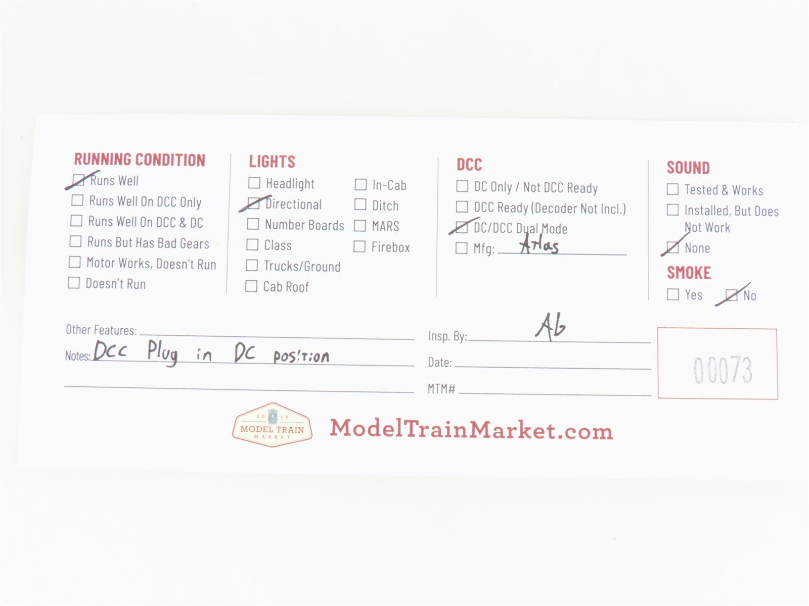 HO Scale Atlas Master 8942 MEC Guilford Rail GP40 High Hood Diesel #378 w/ DCC