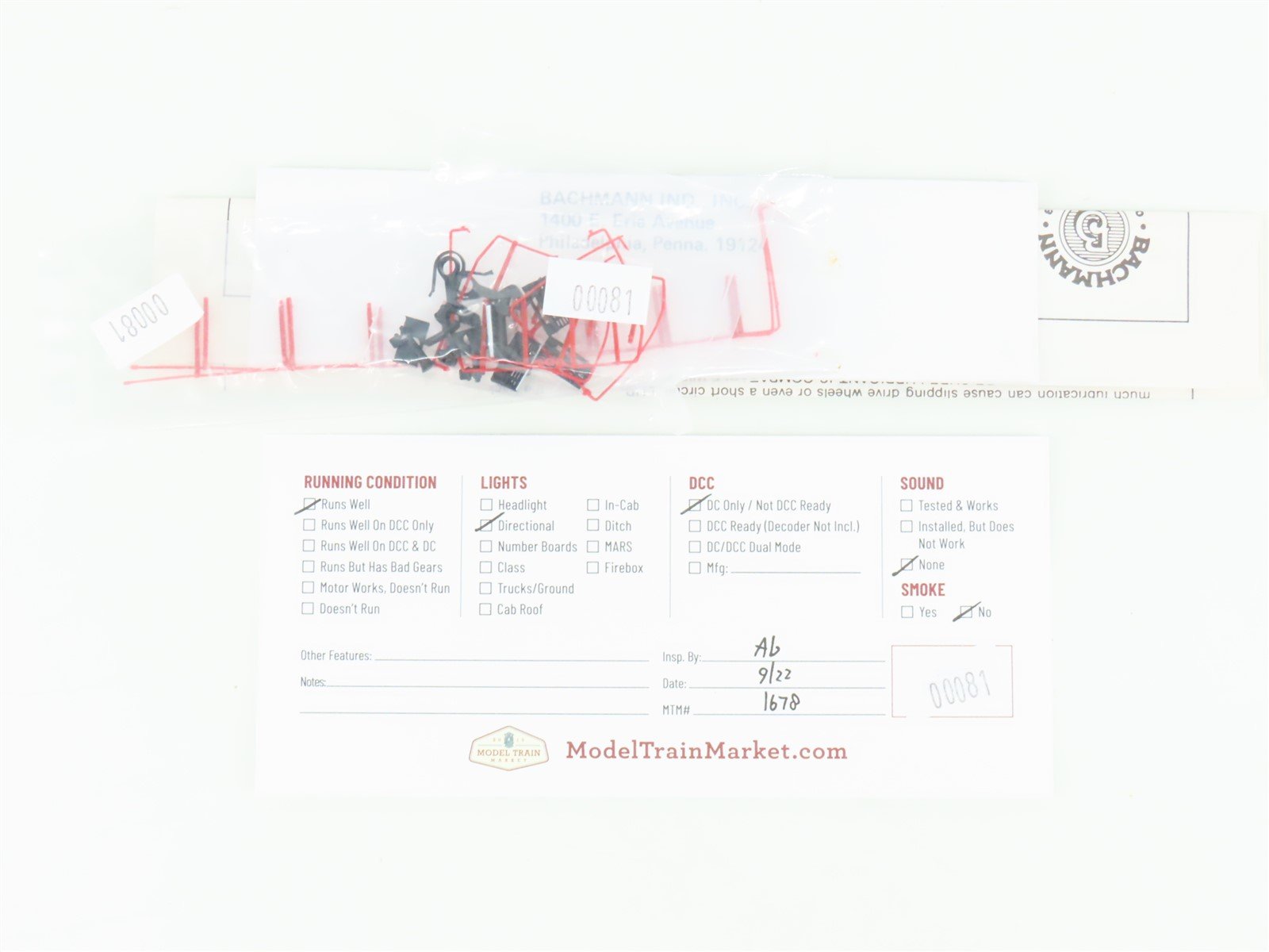 HO Scale Bachmann 1215 NH New Haven H16-44 Baby Trainmaster Diesel Loco #1611