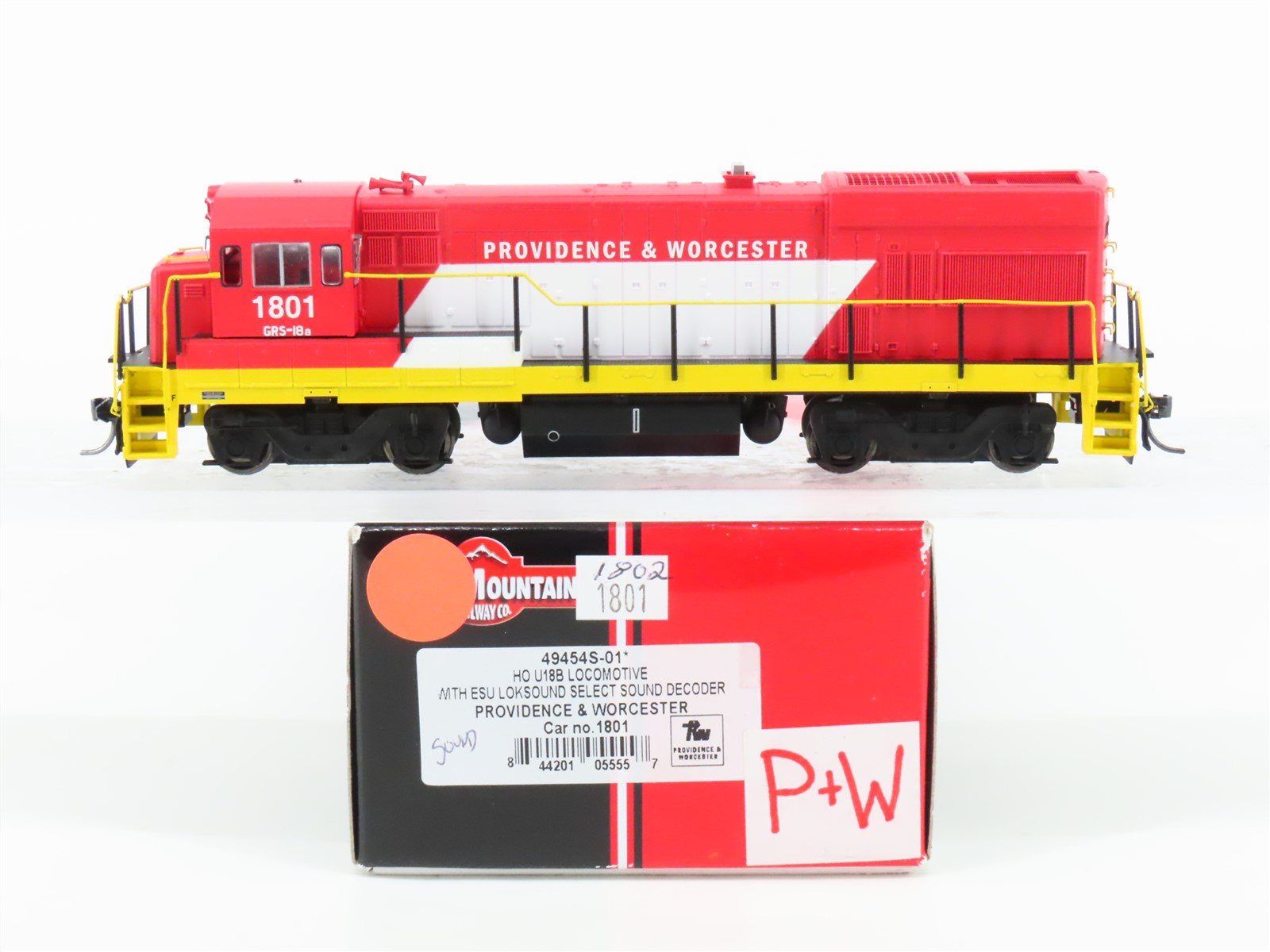 HO Intermountain 49454S-01 P&W Railway U18B Diesel Loco #1801 w/ DCC & Sound