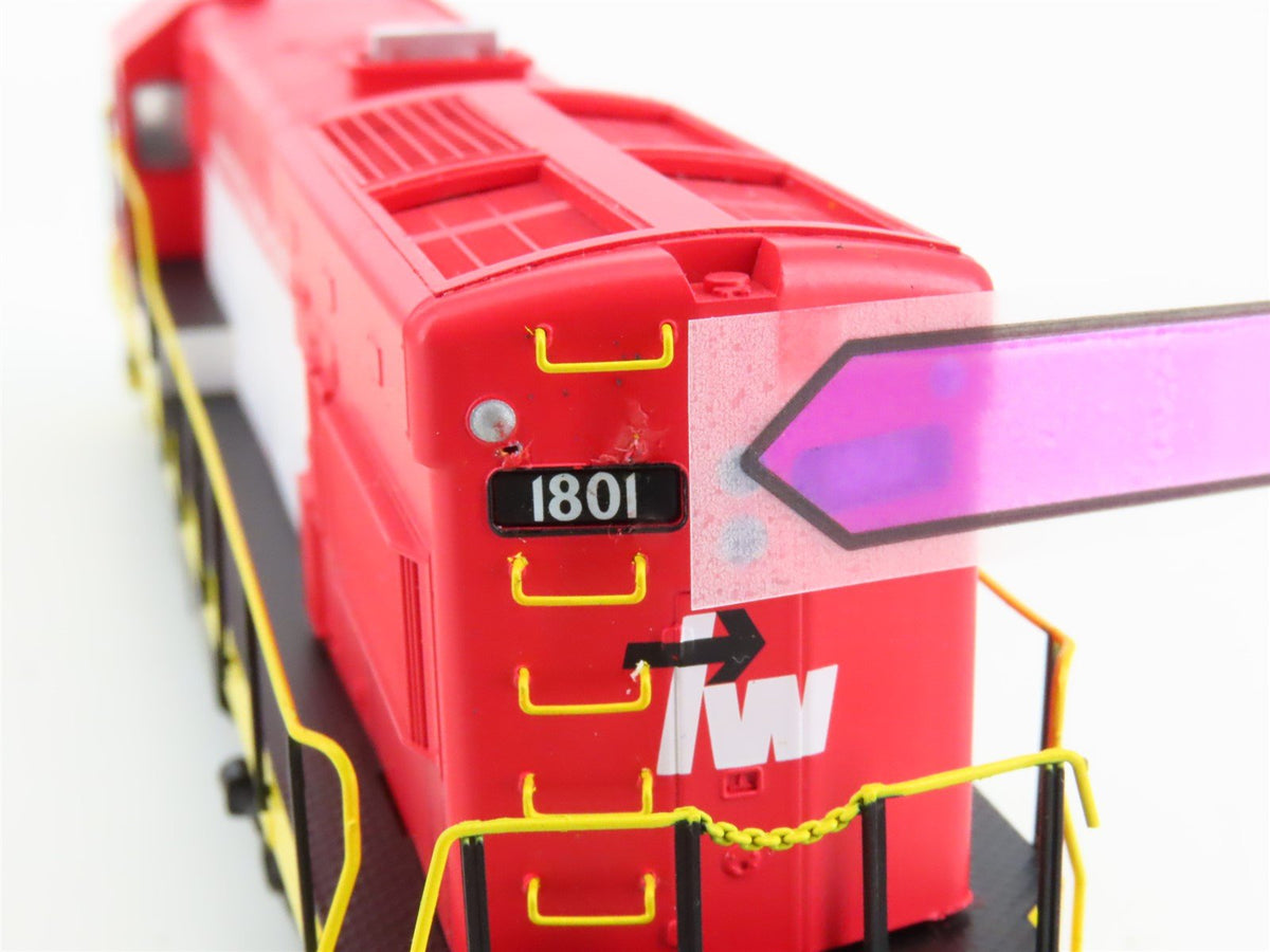 HO Intermountain 49454S-01 P&amp;W Railway U18B Diesel Loco #1801 w/ DCC &amp; Sound
