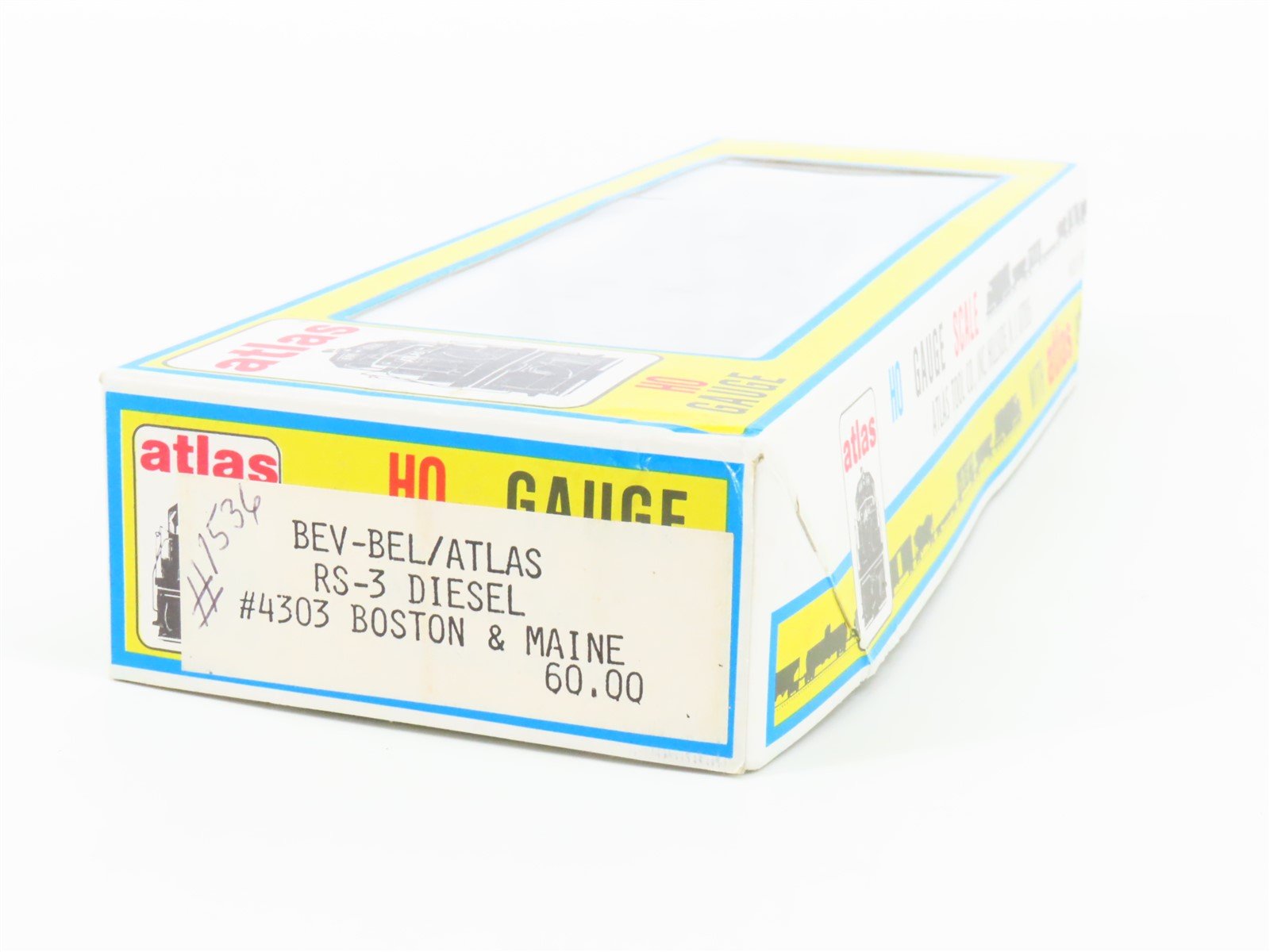 HO Scale Bev-Bel/Atlas 4303 B&M Boston & Maine RS3 Diesel Locomotive #1536
