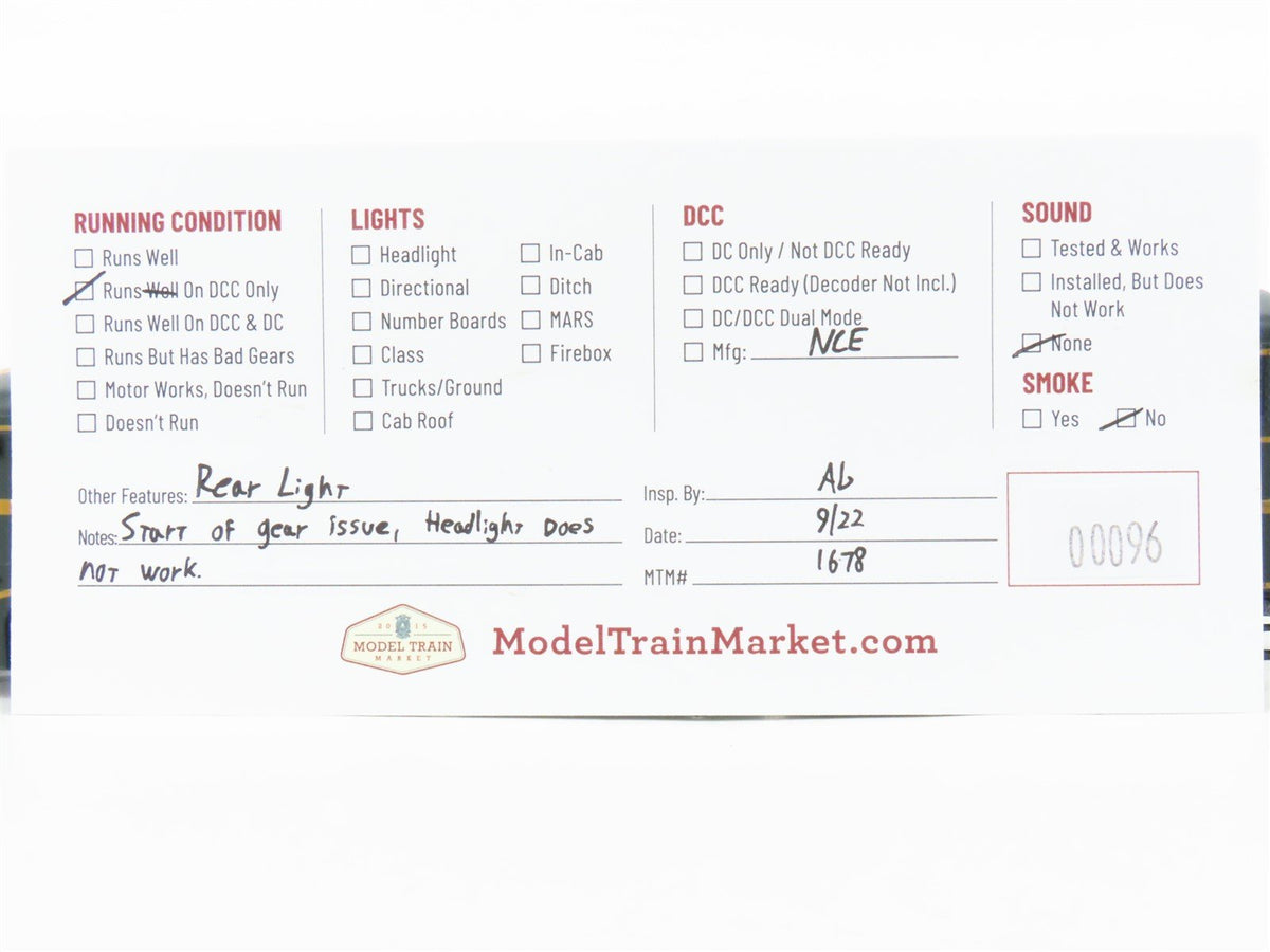HO Scale E-R Models NH New Haven FA-1 Diesel Locomotive #0413 DCC ONLY