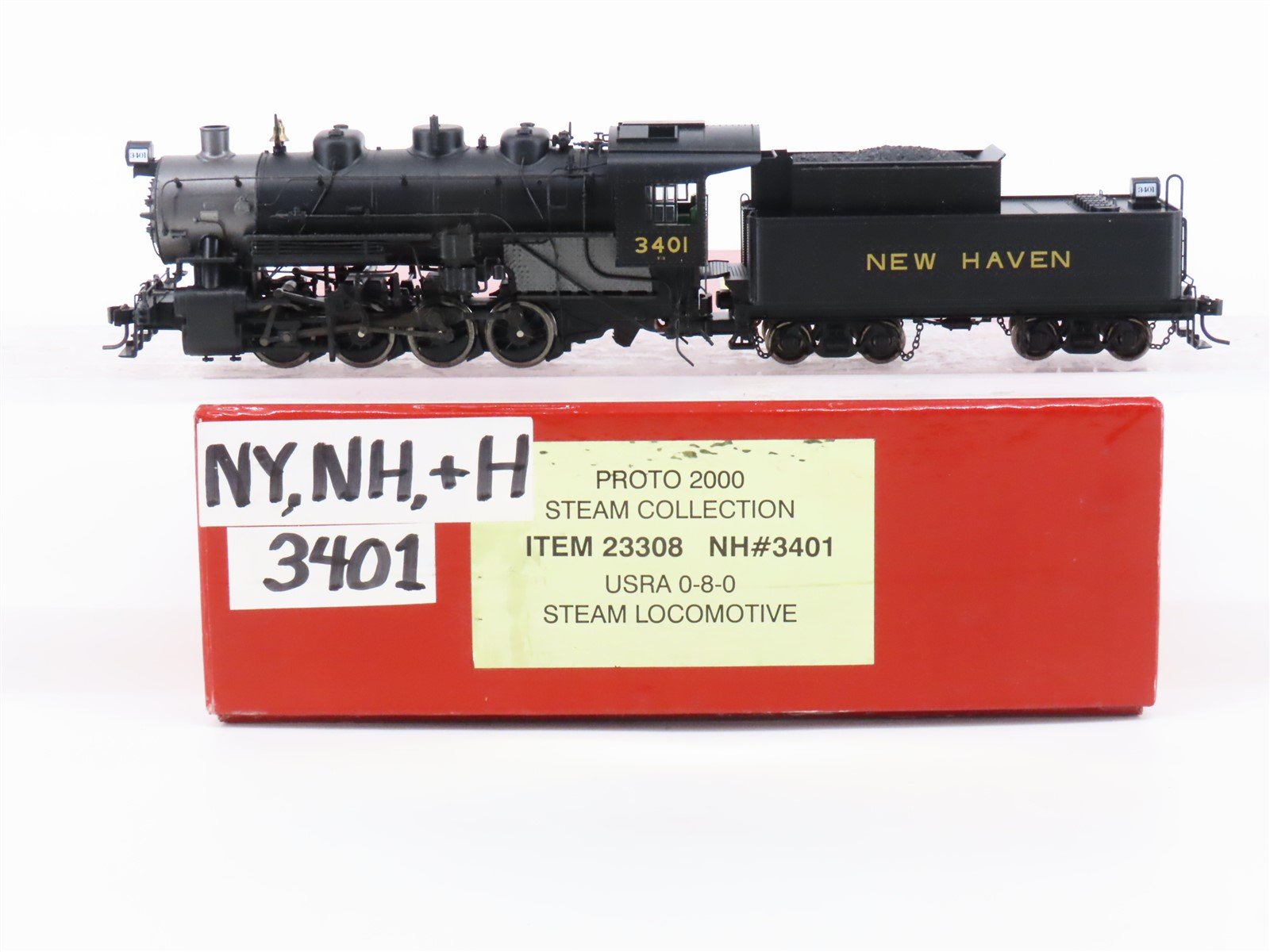 HO Scale Proto 2000 23308 NH New Haven 0-8-0 Steam Locomotive #3401