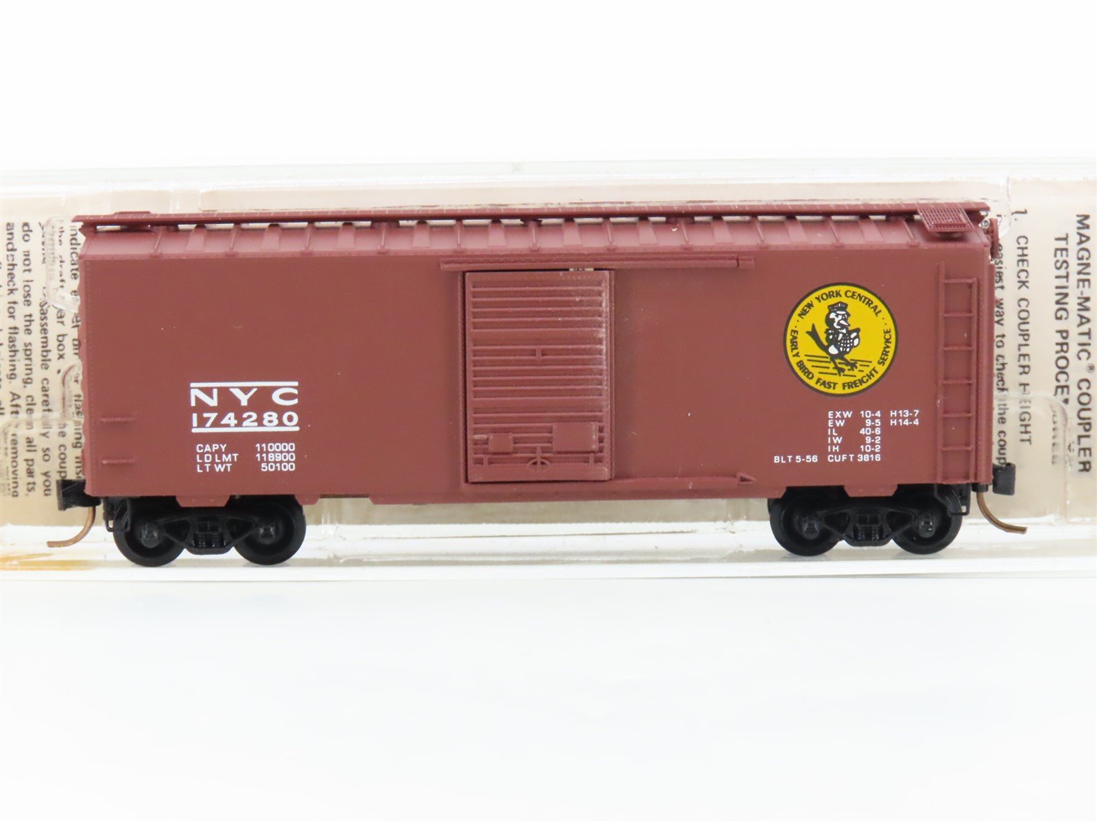 N Scale Kadee Micro-Trains MTL 20380 NYC Early Bird 40' Box Car #174280