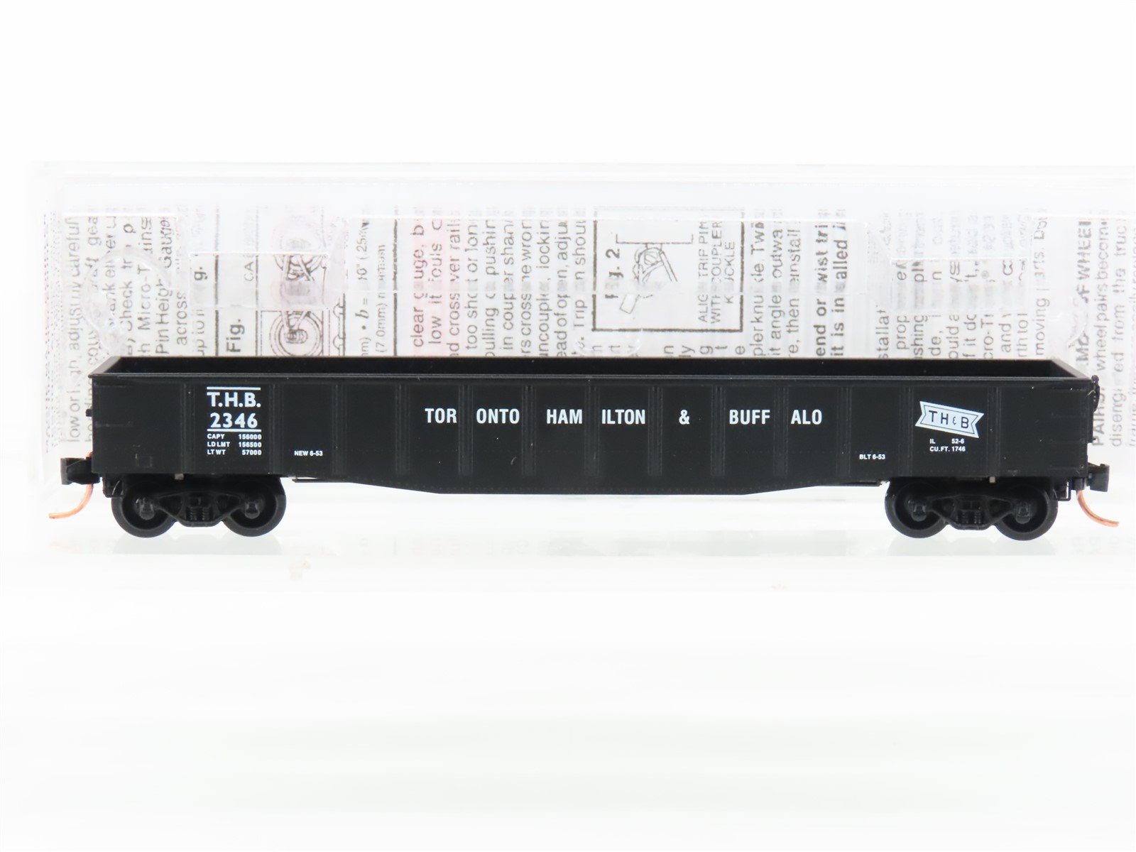 N Scale Micro-Trains MTL 105100 THB Toronto Hamilton & Buffalo 50' Gondola #2346