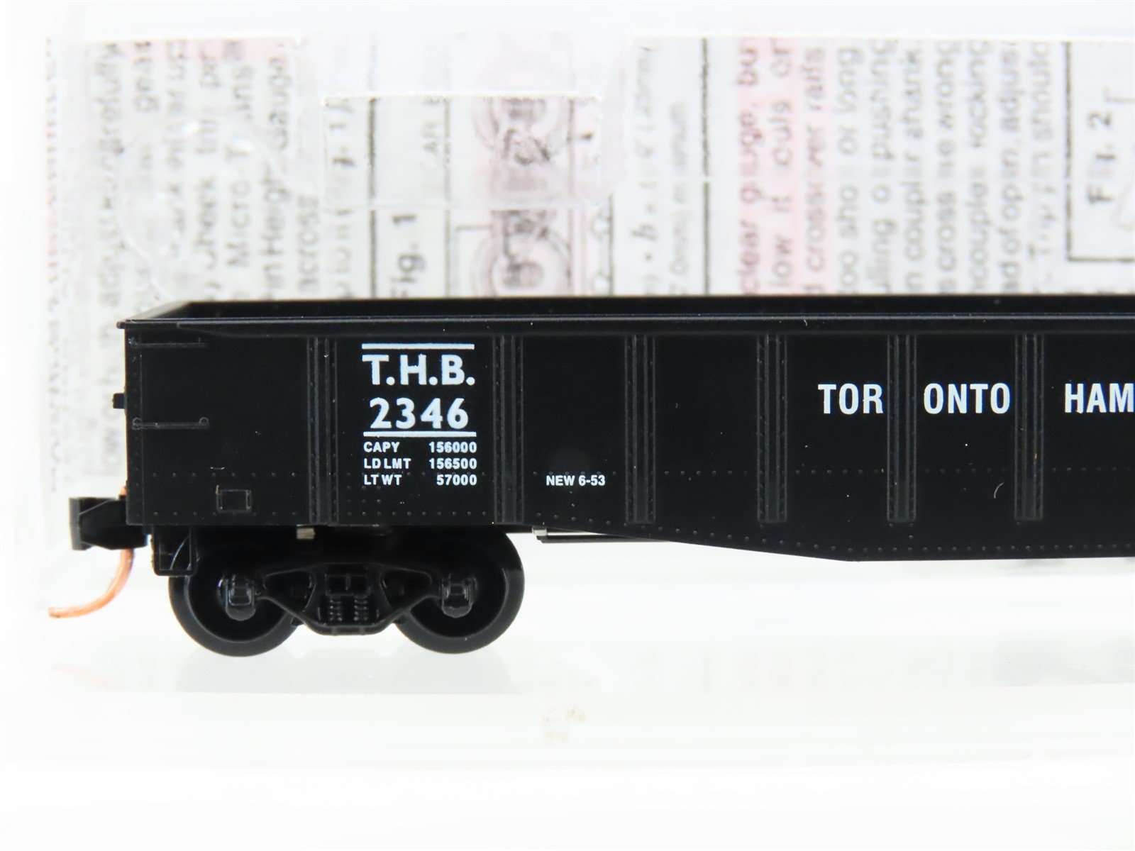 N Scale Micro-Trains MTL 105100 THB Toronto Hamilton & Buffalo 50' Gondola #2346
