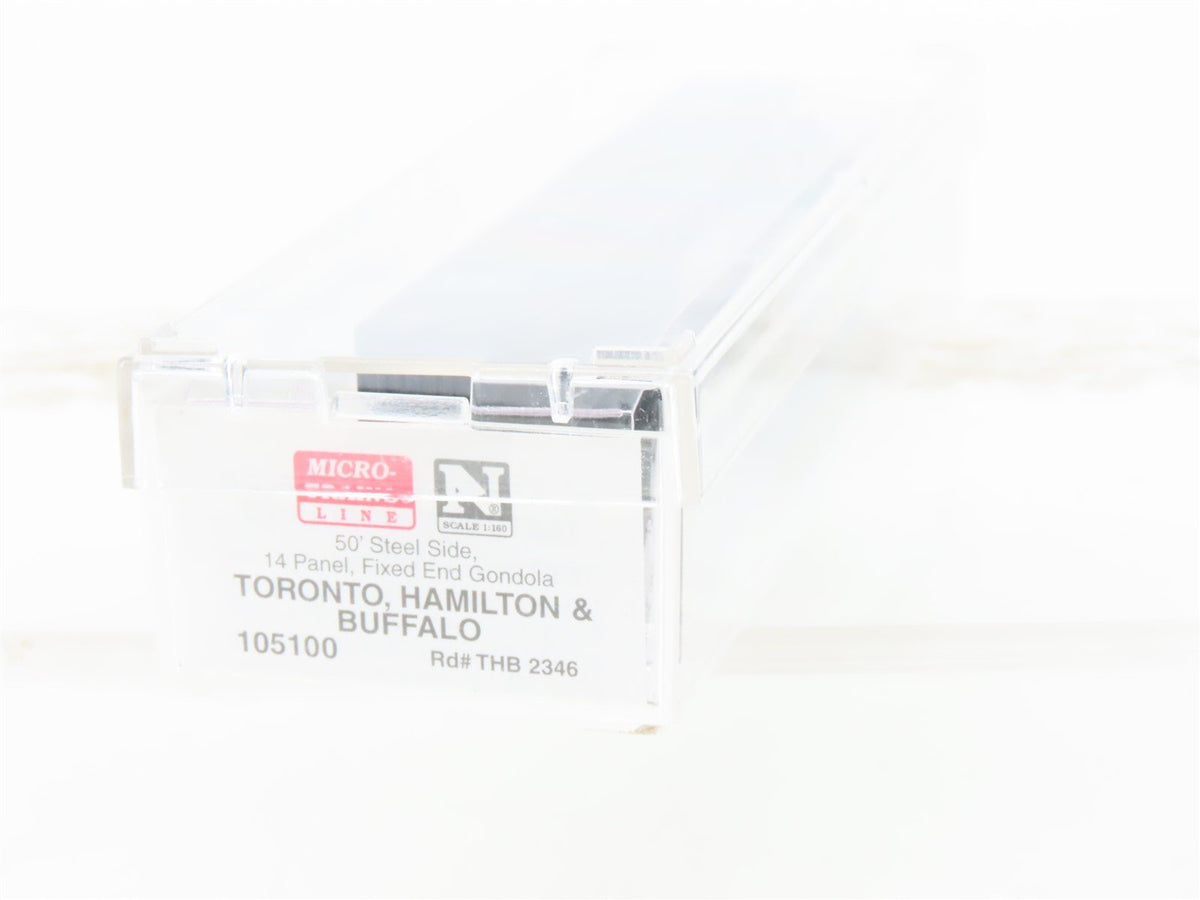 N Scale Micro-Trains MTL 105100 THB Toronto Hamilton &amp; Buffalo 50&#39; Gondola #2346