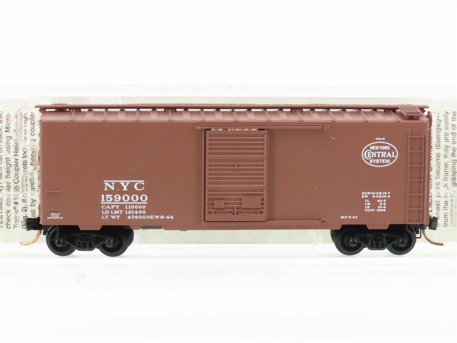 N Micro-Trains MTL 20047 NYC New York Central 40' Single Door Box Car #159000