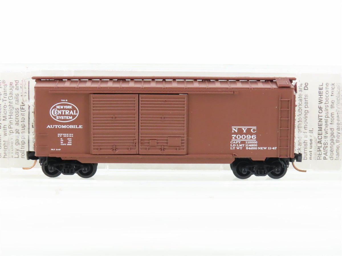 N Scale Micro-Trains MTL 23160 NYC New York Central 40&#39; Box Car #70096