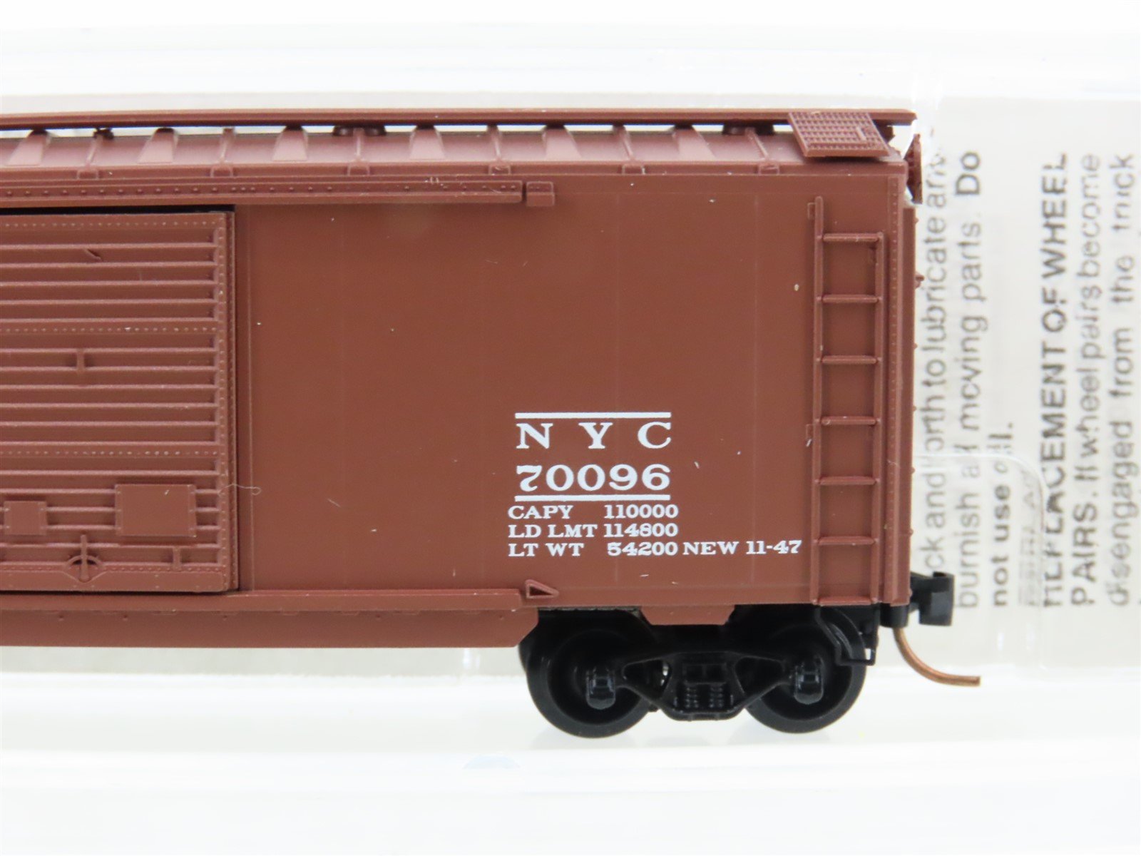 N Scale Micro-Trains MTL 23160 NYC New York Central 40' Box Car #70096