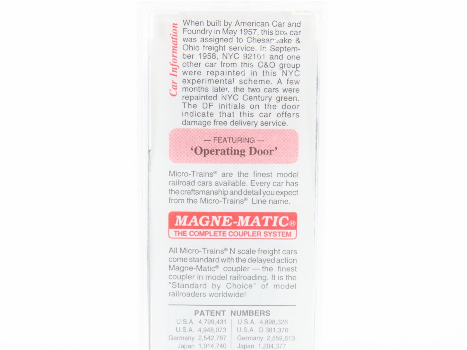 N Scale Micro-Trains MTL 31310 NYC New York Central 50' Box Car #92101