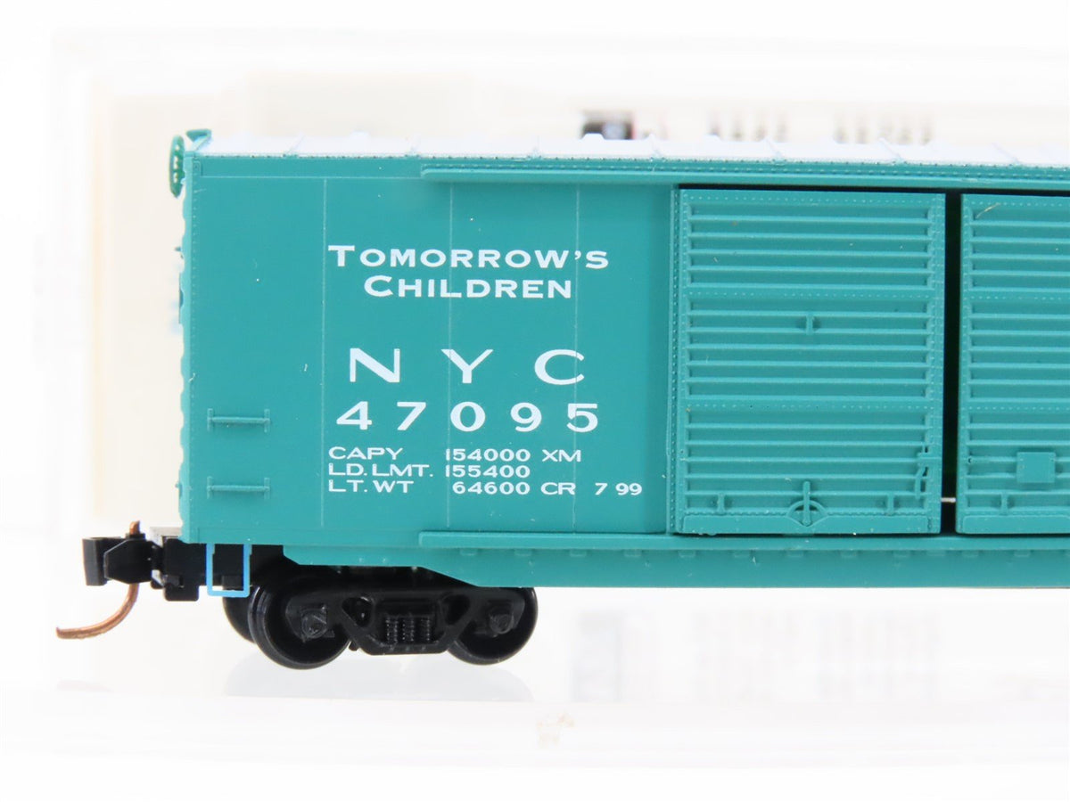 N Scale Micro-Trains MTL ESM 9801 NYC Tomorrow&#39;s Children 50&#39; Box Car #47095
