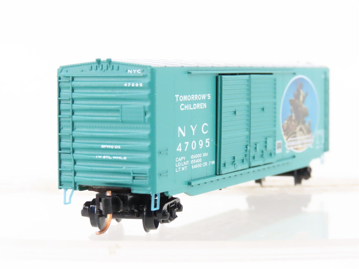 N Scale Micro-Trains MTL ESM 9801 NYC Tomorrow&#39;s Children 50&#39; Box Car #47095