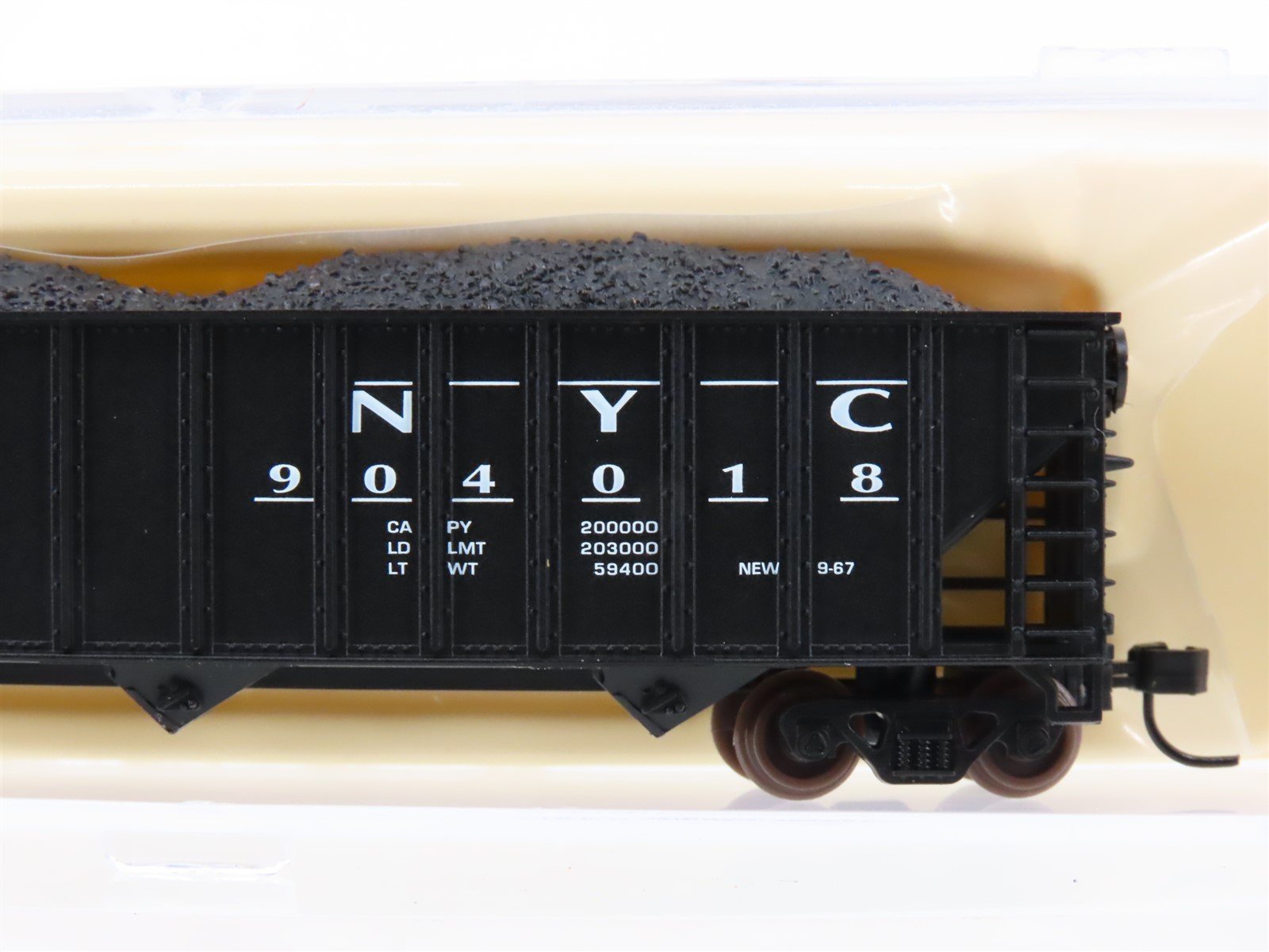 N Scale Atlas 32791 NYC New York Central 3-Bay Open Hopper #904018 w/ Load