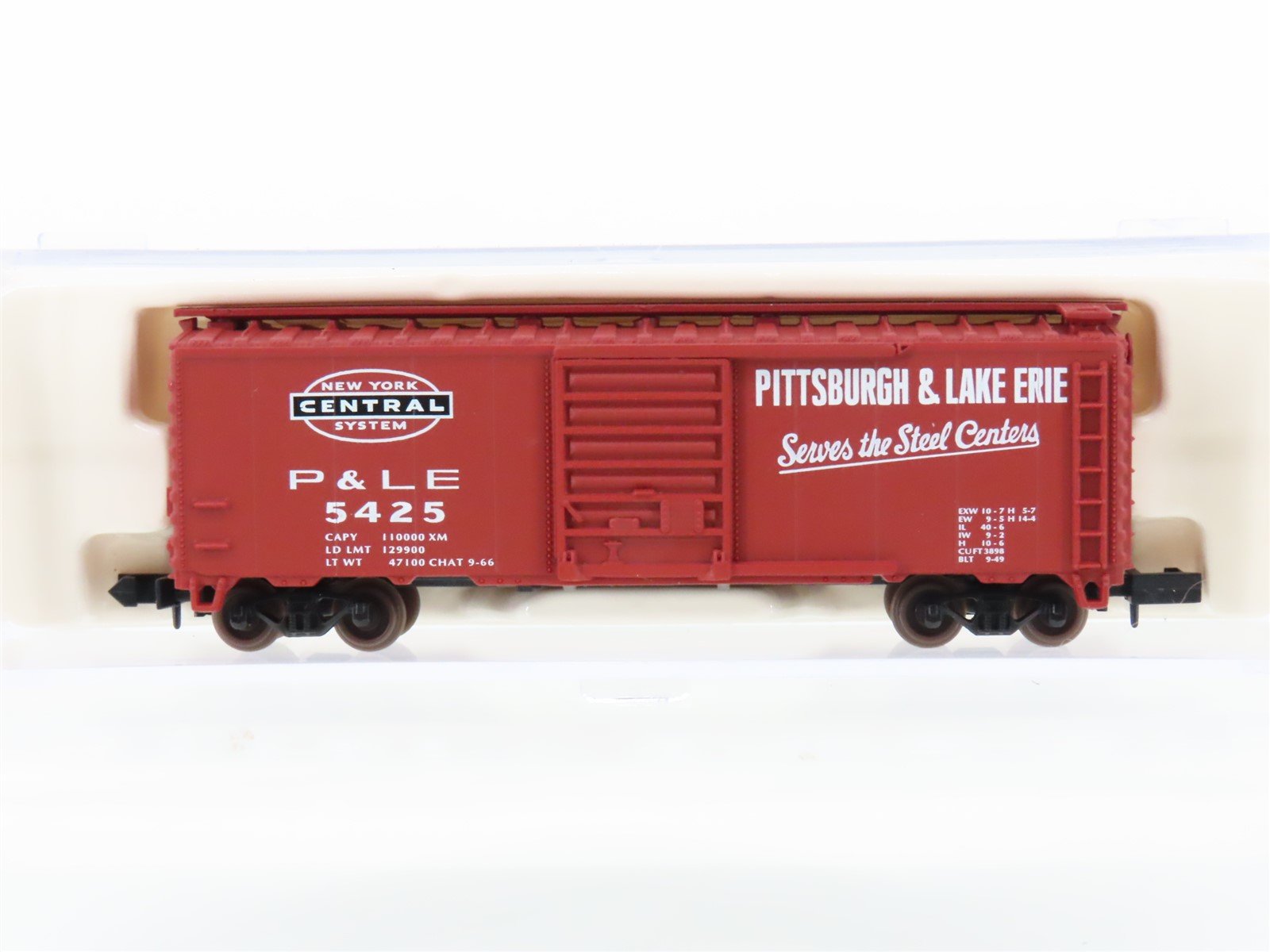 N Scale Atlas 34491 P&LE Pittsburgh & Lake Erie 40' Box Car #5425