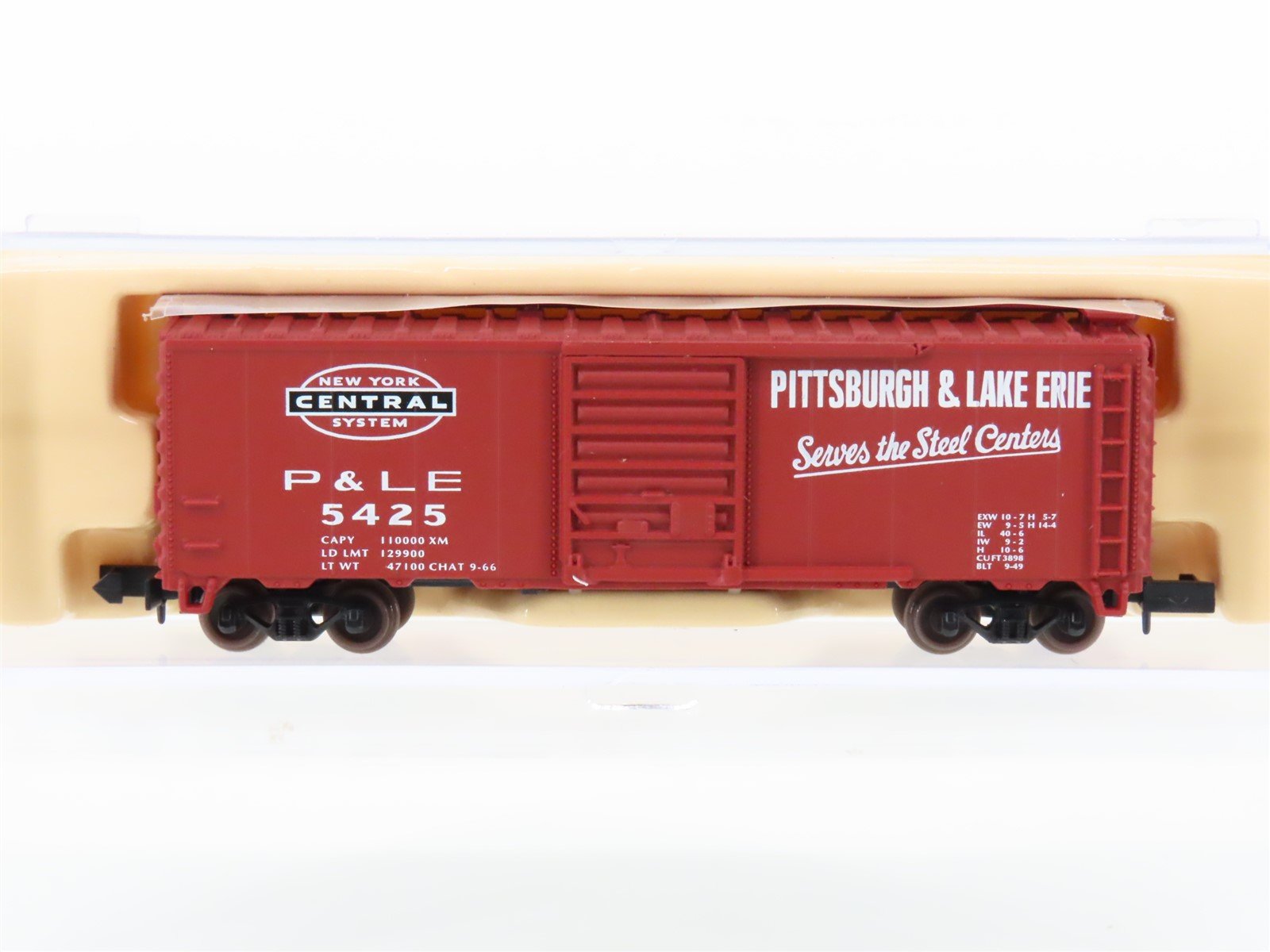 N Scale Atlas 34491 P&LE Pittsburgh & Lake Erie 40' Single Door Box Car #5425