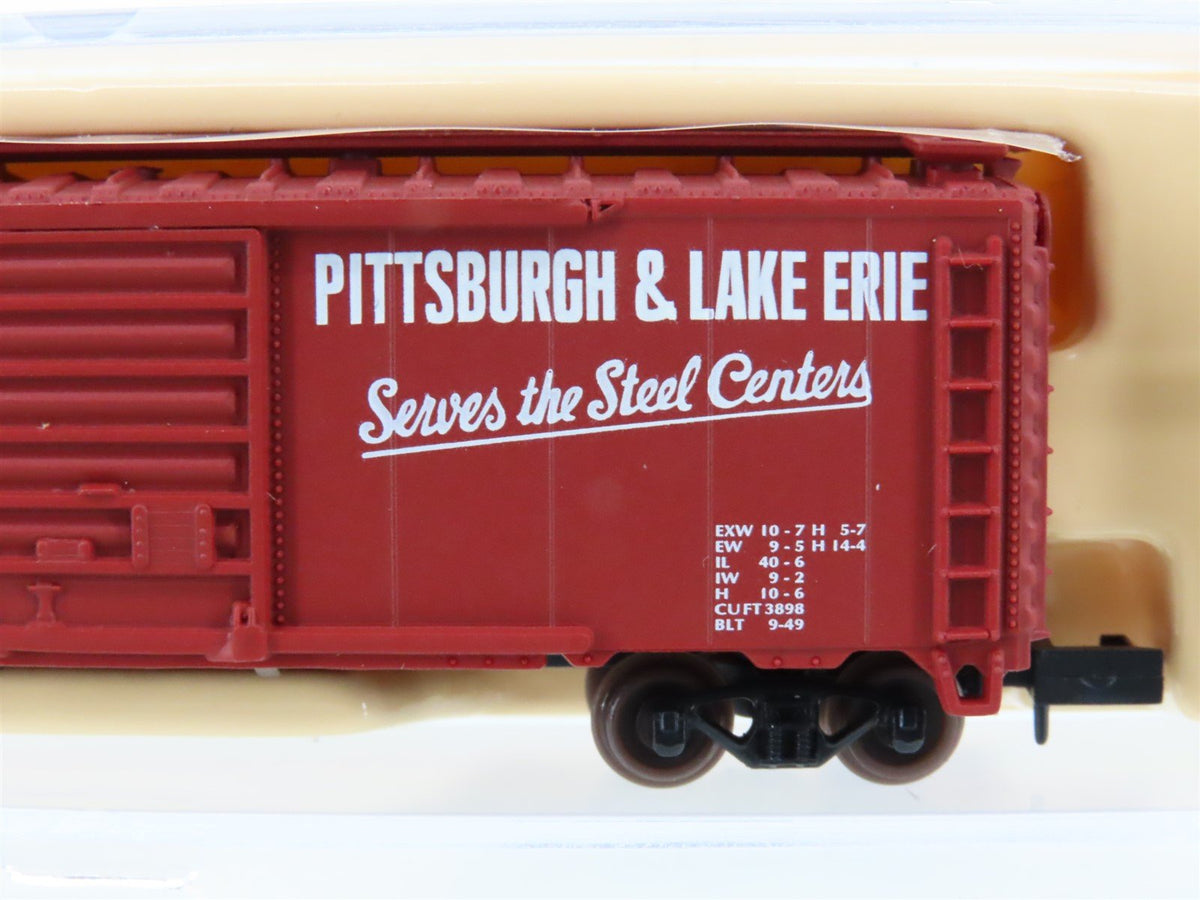 N Scale Atlas 34491 P&amp;LE Pittsburgh &amp; Lake Erie 40&#39; Single Door Box Car #5425