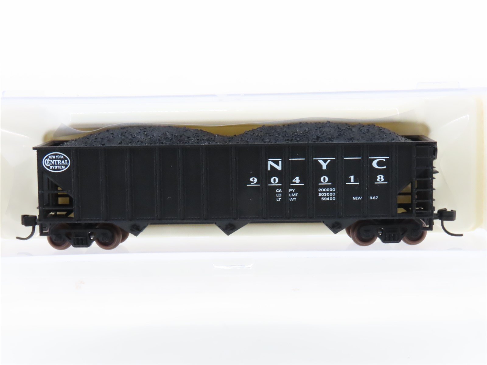 N Scale Atlas 32791 NYC New York Central 3-Bay Open Hopper #904018