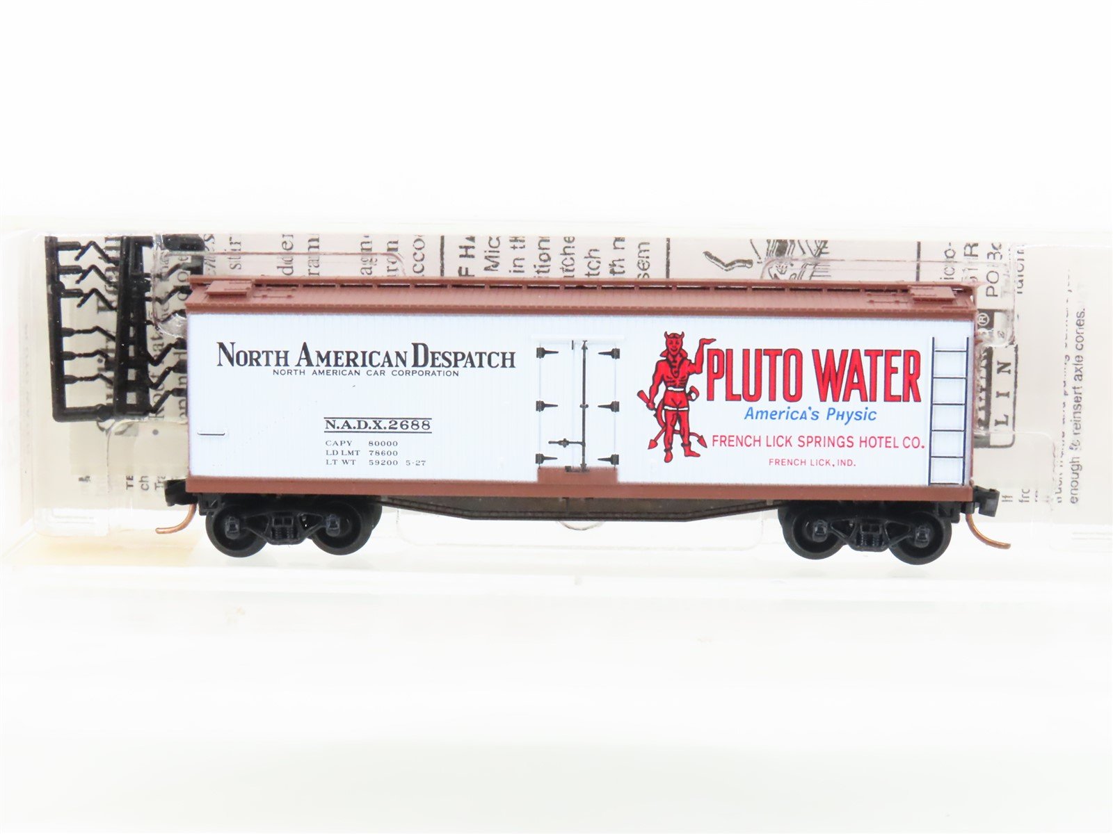 N Scale Micro-Trains MTL 49490 NADX Pluto Water 40' Wood Reefer #2688
