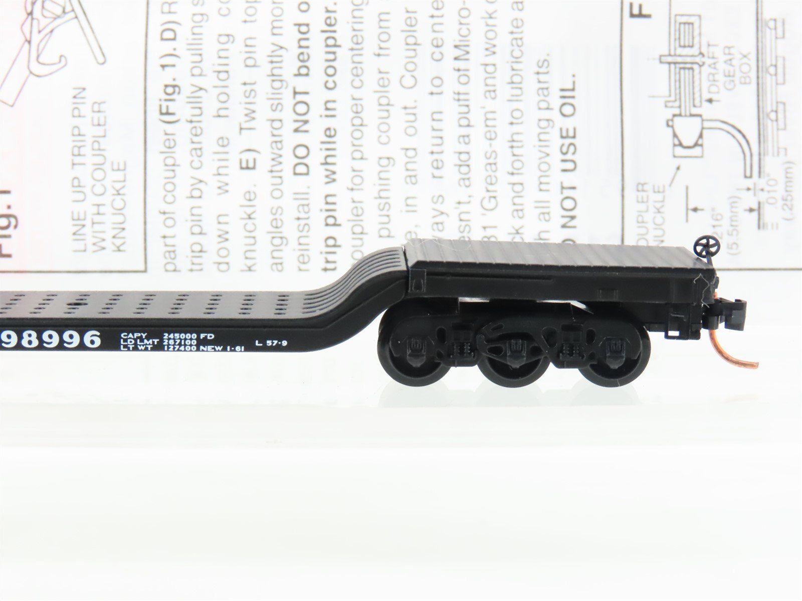 N Micro-Trains MTL 109020 NYC New York Central Depressed Center Flat Car #498996