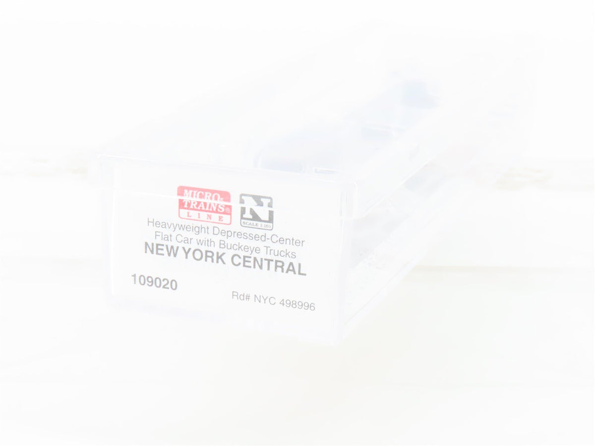 N Micro-Trains MTL 109020 NYC New York Central Depressed Center Flat Car #498996