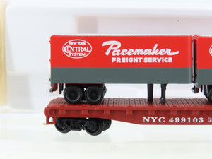 N Scale Atlas 37501 NYC New York Central Pacemaker Flat Car #499103 w/ Trailers