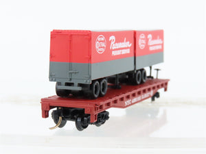 N Scale Atlas 37501 NYC New York Central Pacemaker Flat Car #499103 w/ Trailers