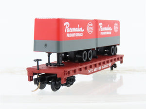 N Scale Atlas 37501 NYC New York Central Pacemaker Flat Car #499103 w/ Trailers
