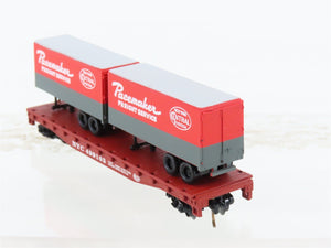 N Scale Atlas 37501 NYC New York Central Pacemaker Flat Car #499103 w/ Trailers