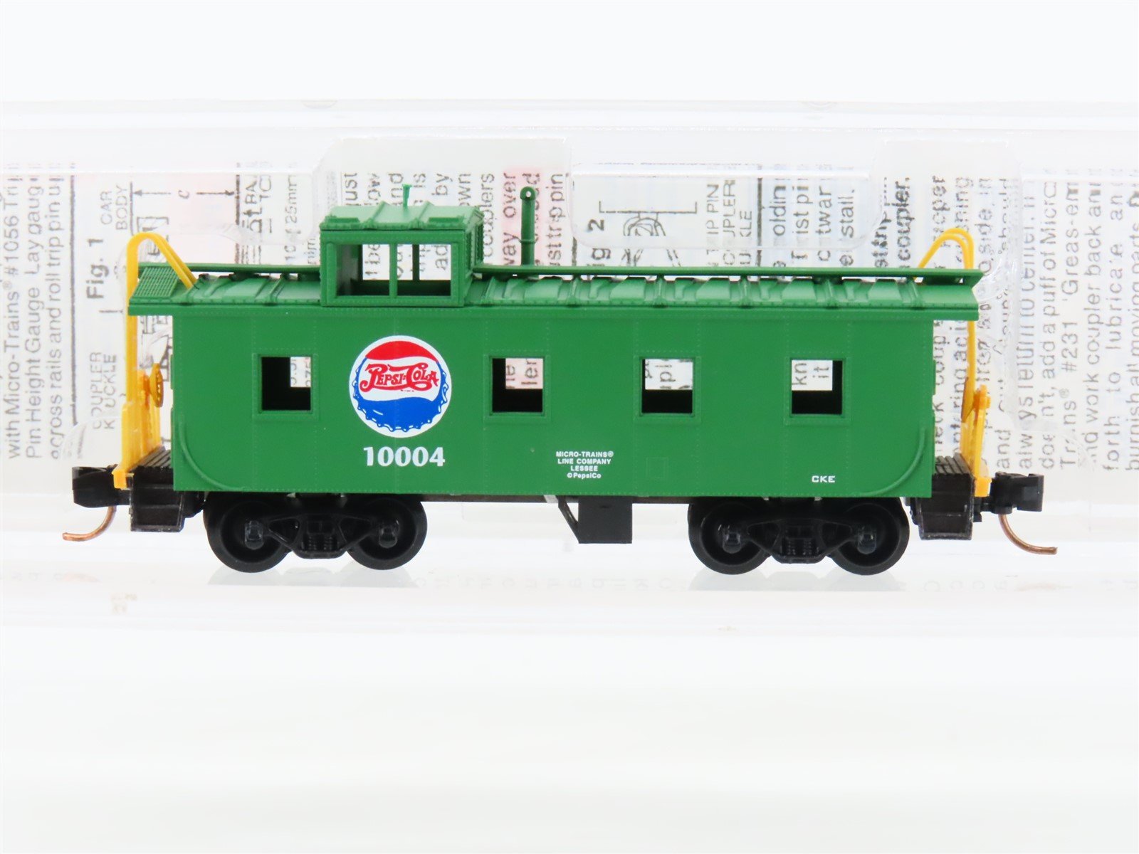 N Scale Micro-Trains MTL 100080 Pepsi-Cola 36' Riveted Steel Side Caboose #10004