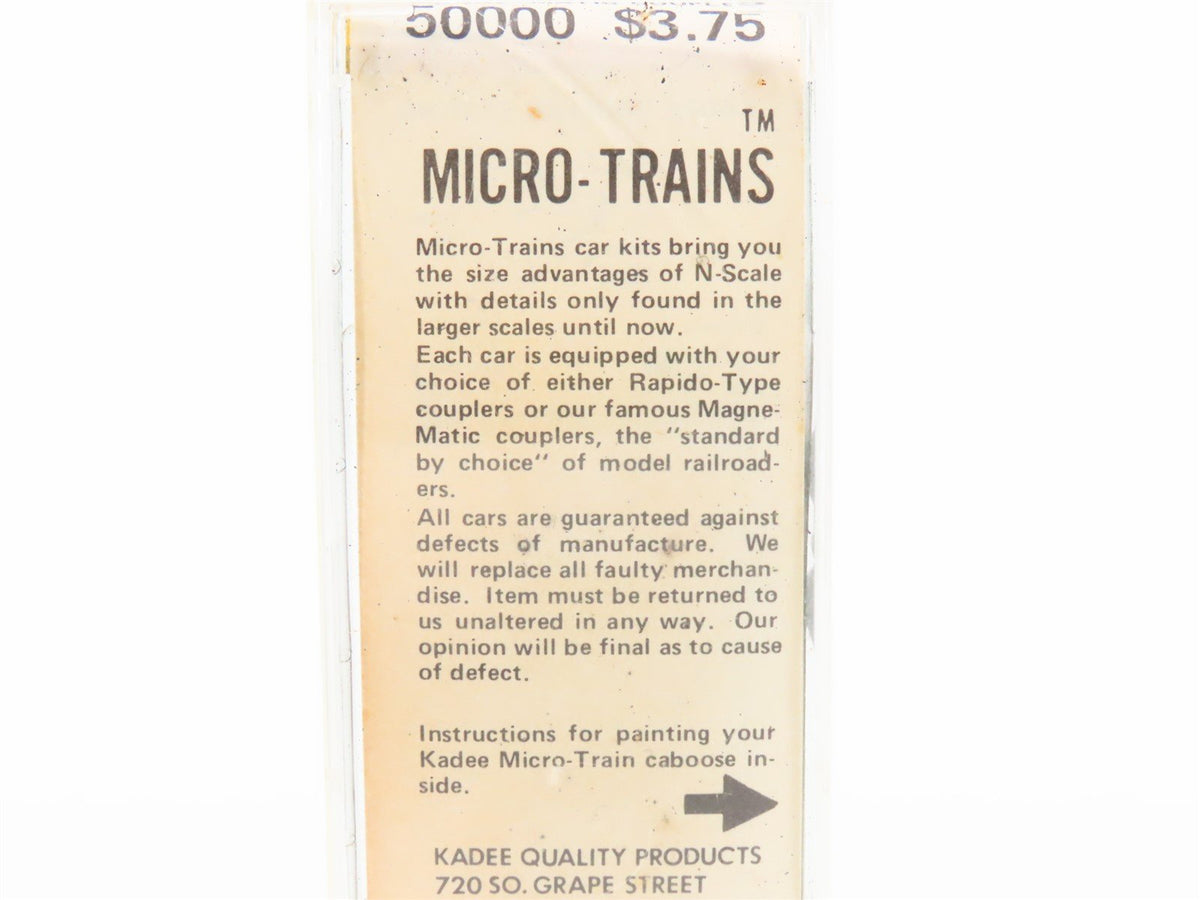N Scale Kadee Micro-Trains MTL 50000 Unlettered 34&#39; Caboose
