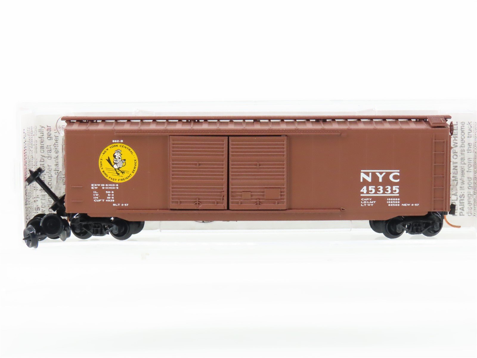 N Micro-Trains MTL 34220 NYC New York Central "Early Bird" 50' Box Car #45335