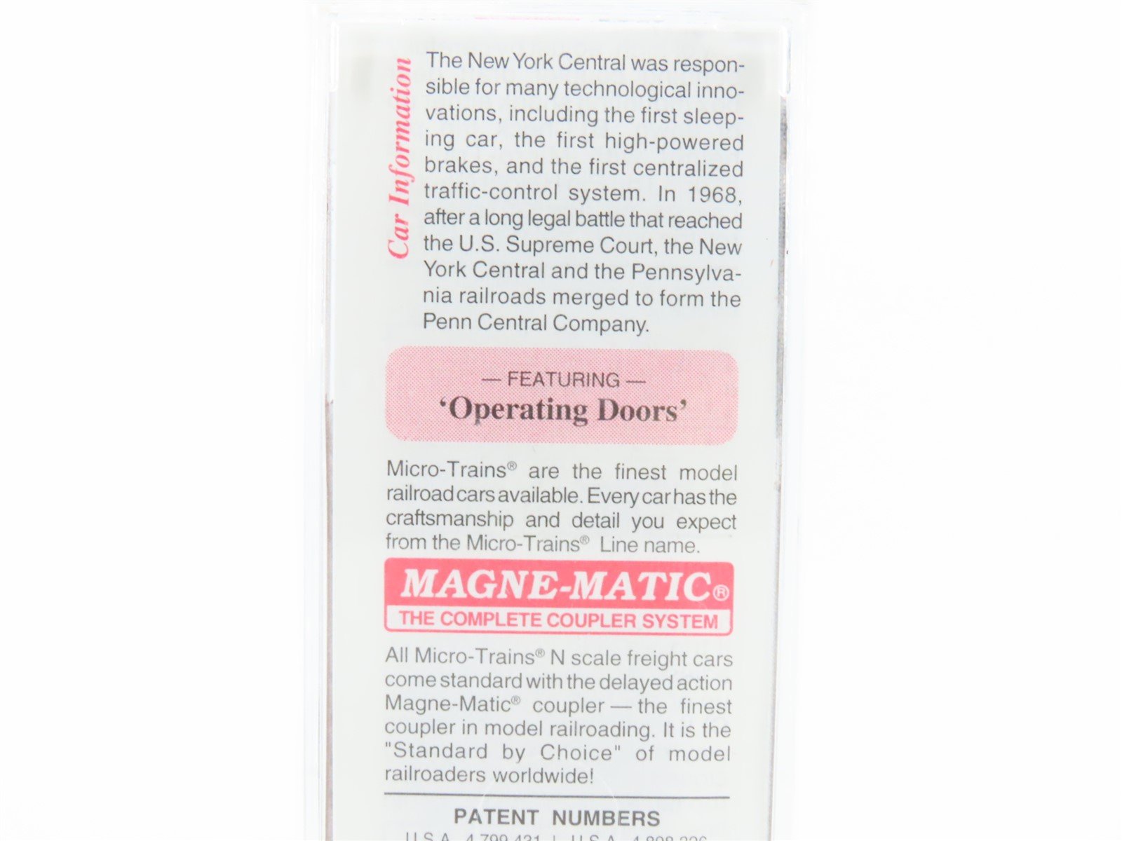 N Scale Micro-Trains MTL 34150 NYC New York Central 50' Box Car #64490