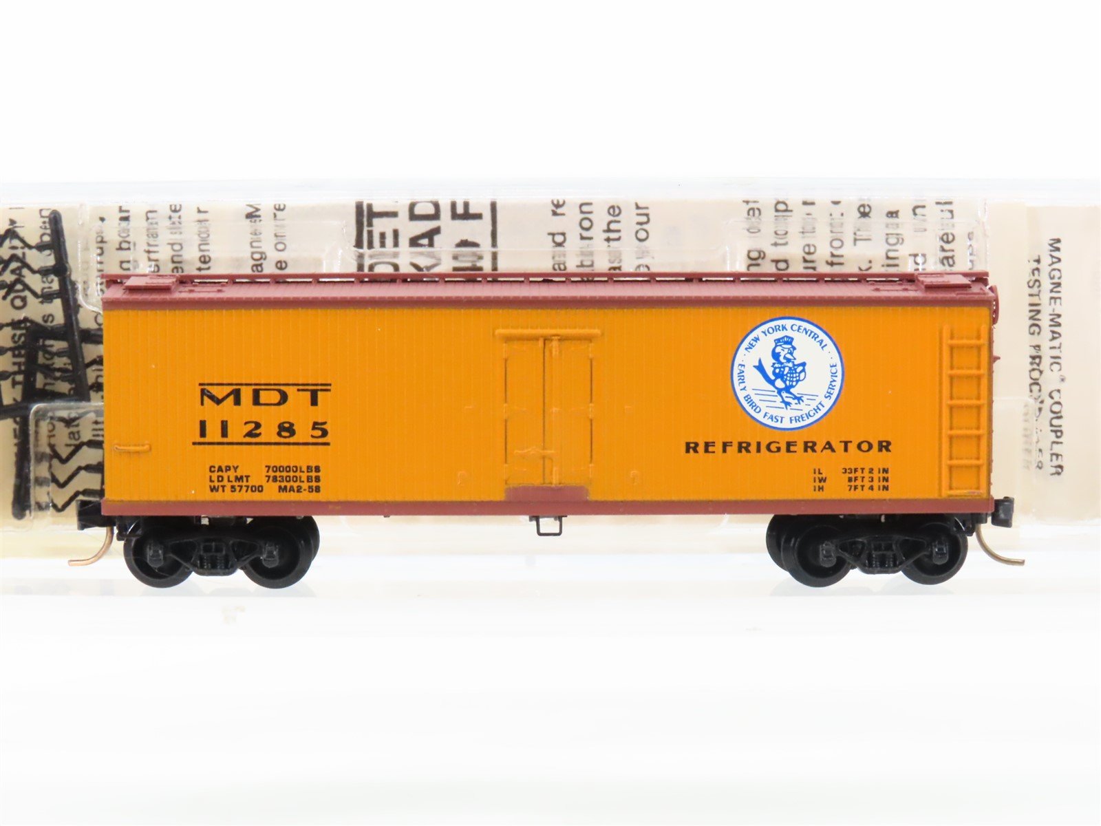 N Scale Kadee Micro-Trains MTL 47190 MDT NYC Early Bird 40' Reefer #11285