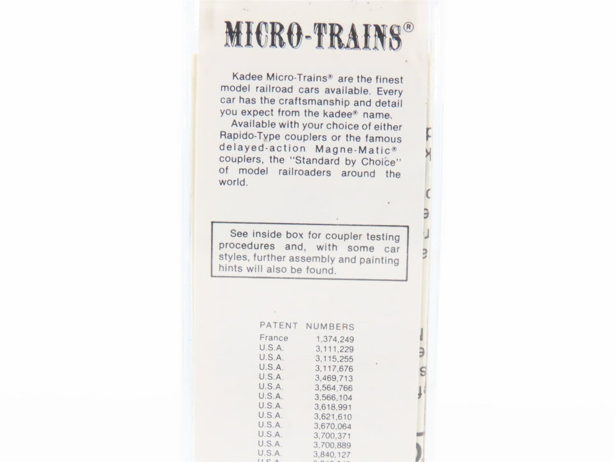 N Scale Kadee Micro-Trains MTL 47190 MDT NYC Early Bird 40&#39; Reefer #11285
