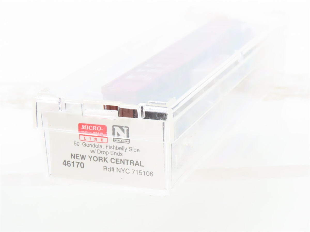 N Scale Micro-Trains MTL 46170 NYC New York Central 50&#39; Gondola #715106