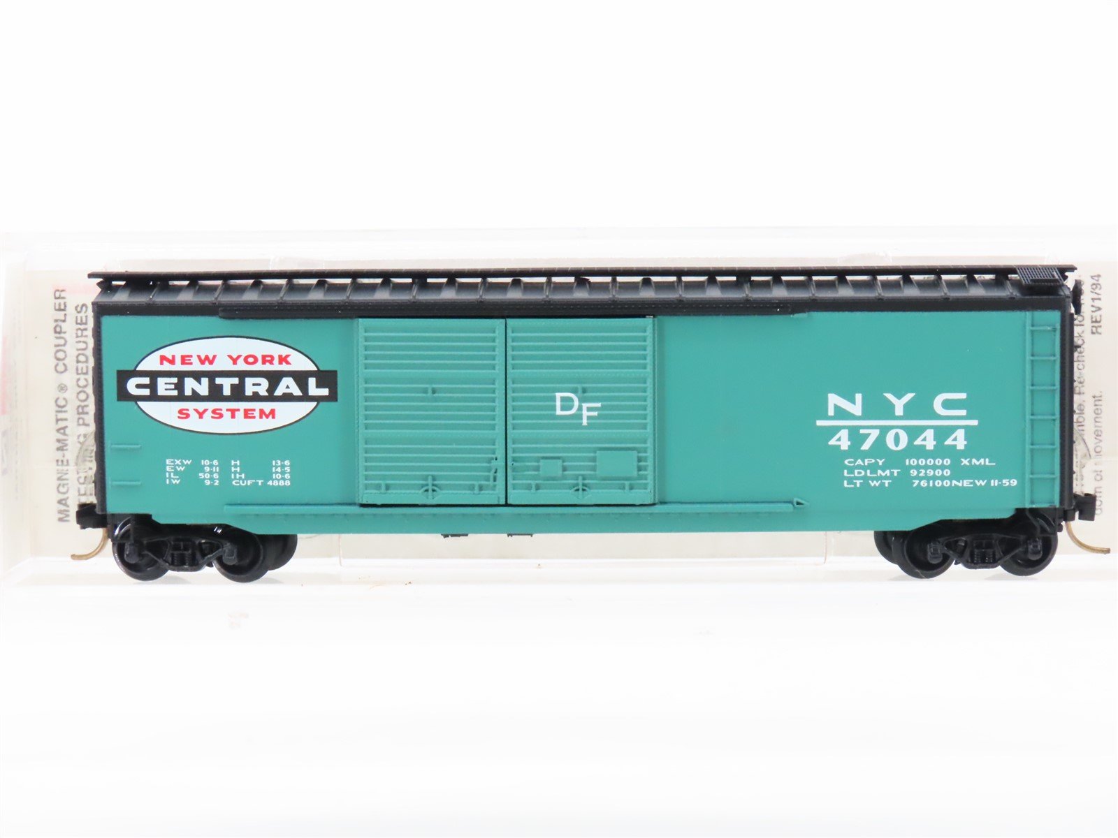N Scale Micro-Trains MTL 34200 NYC New York Central System 50' Box Car #47044