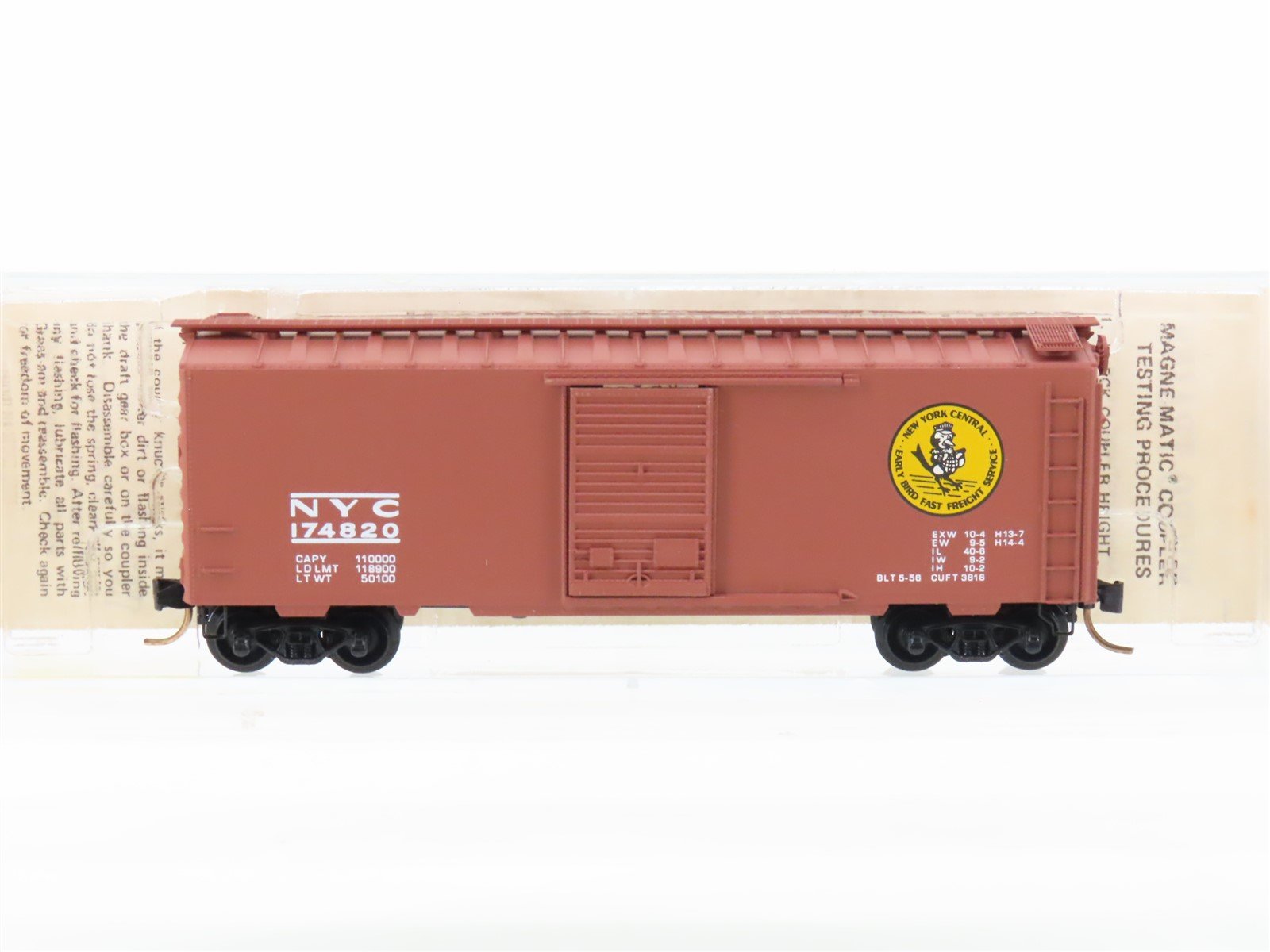 N Kadee Micro-Trains MTL 20380 NYC New York Central "Early Bird" Box Car #20380