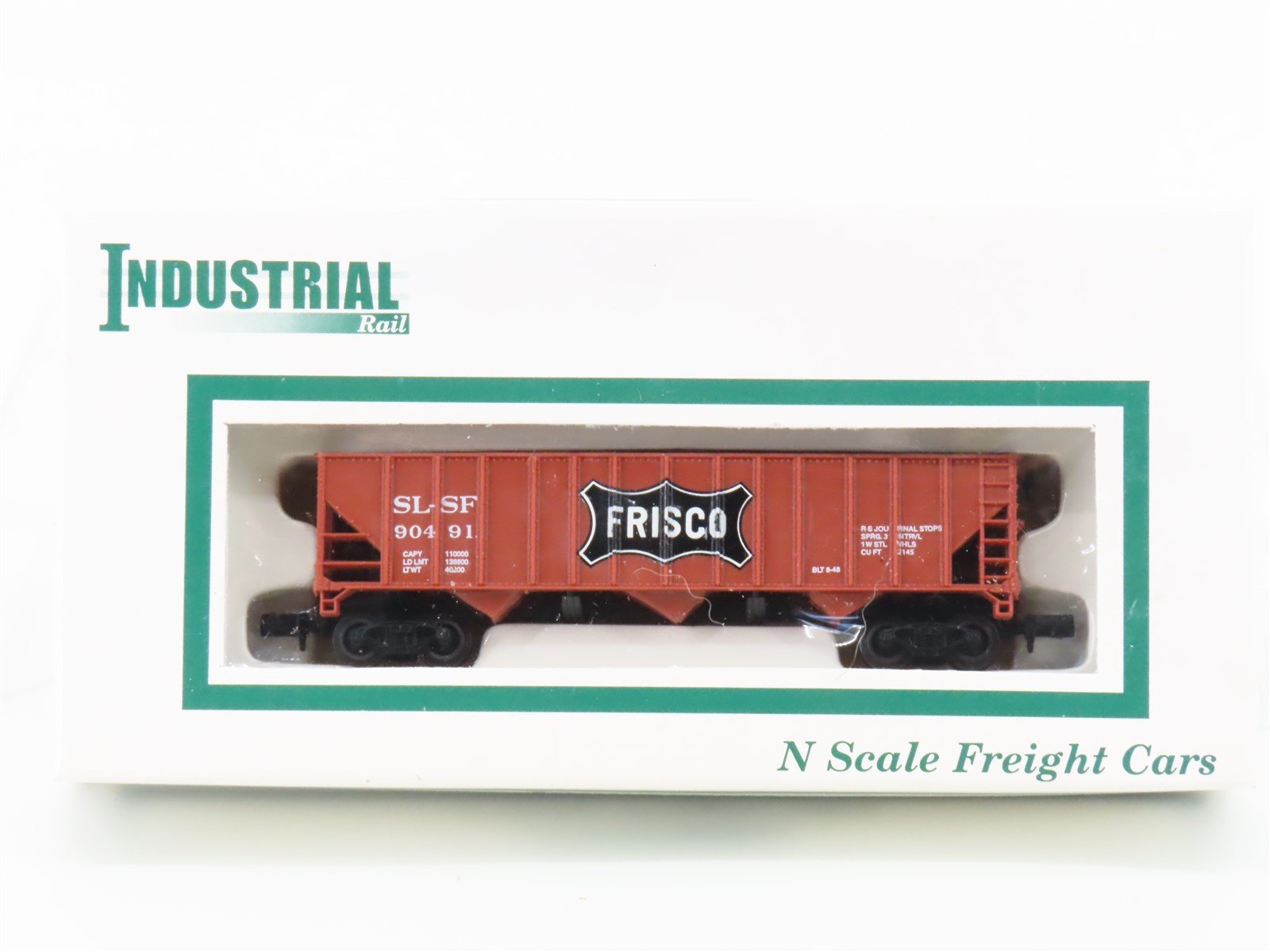 N Scale Industrial Rail 7793 SL-SF Frisco 3-Bay Open Hopper #90491
