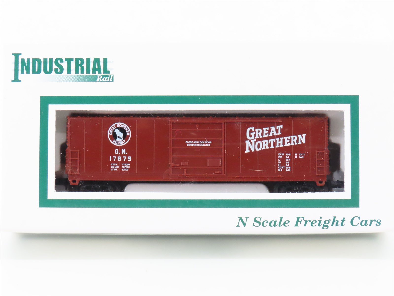 N Scale Industrial Rail 7793 GN Great Northern Single Door Box Car #17879