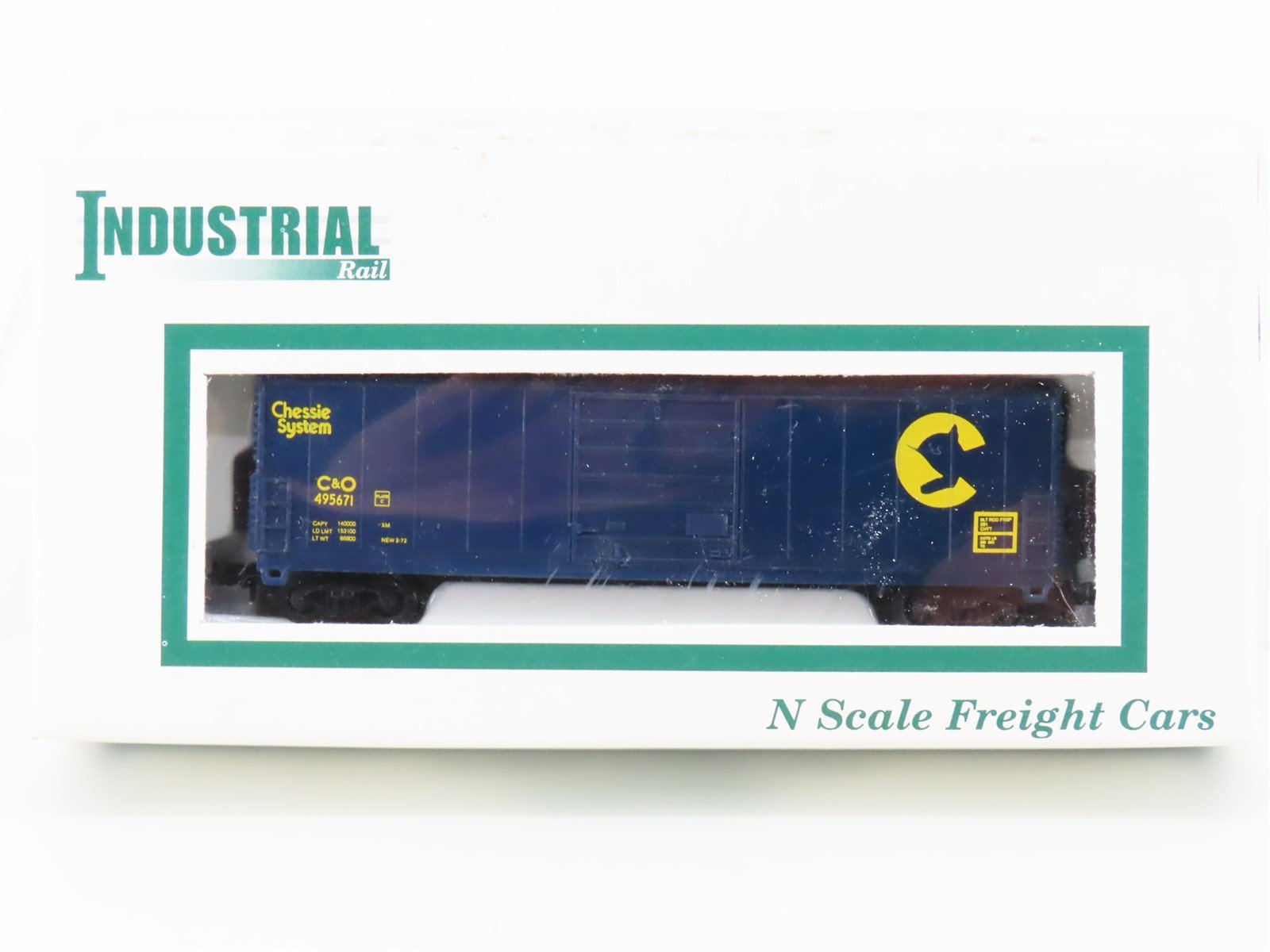 N Scale Industrial Rail 7793 C&O Chessie System Single Door Box Car #495671
