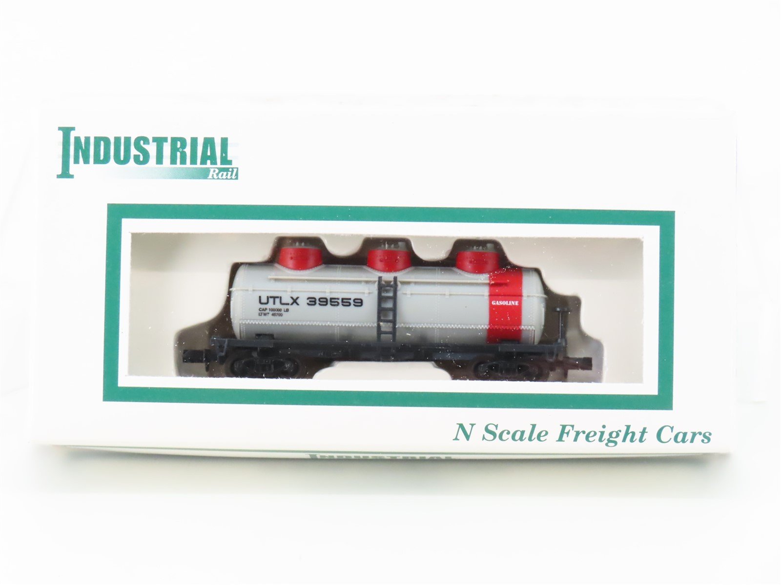 N Scale Industrial Rail 7793 UTLX Gasoline 3-Dome Tank Car #39559