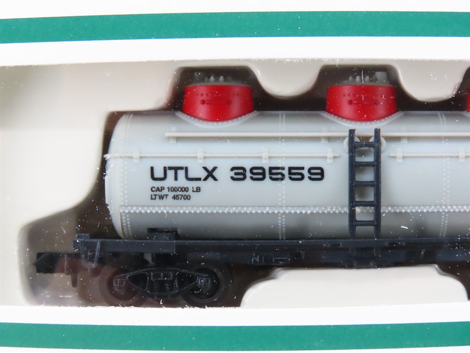 N Scale Industrial Rail 7793 UTLX Gasoline 3-Dome Tank Car #39559