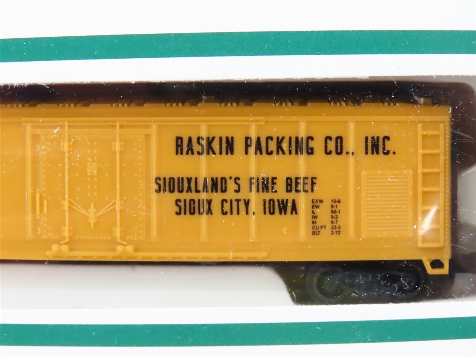 N Scale Industrial Rail 7793 URTX Raskin Packing Co. Mechanical Reefer #60708