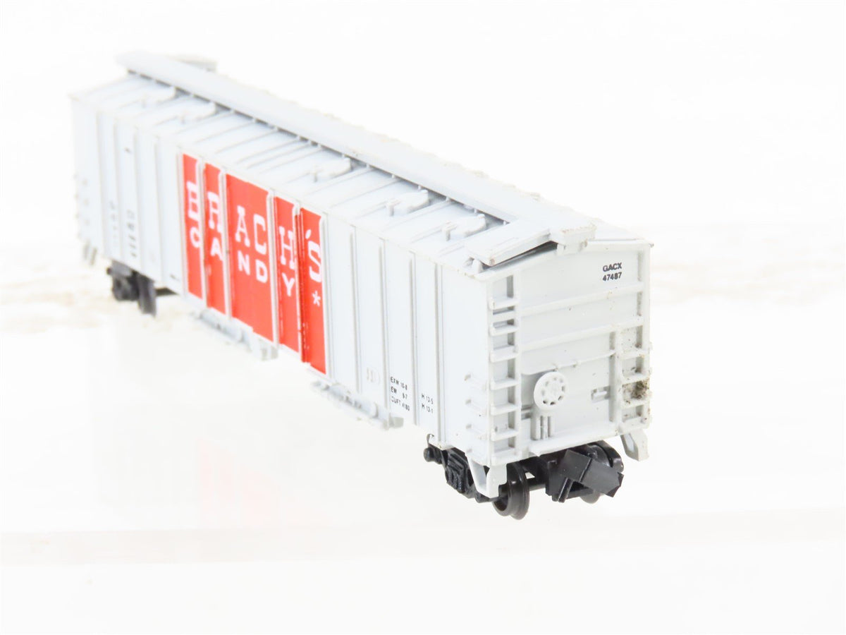 N Delaware Valley Freight Car 231 GACX Brach&#39;s Candy 2-Bay Airslide Hopper 47487