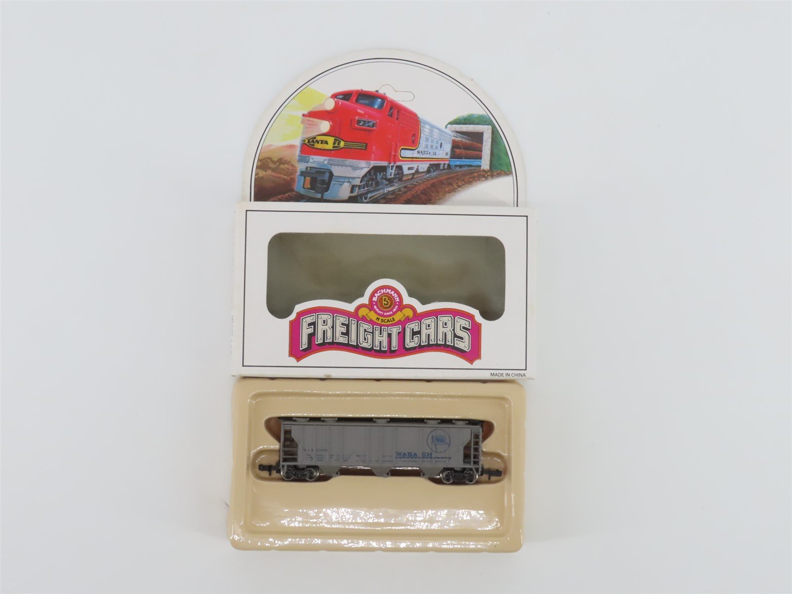 N Scale Bachmann 73660 WAB Wabash Railroad 47' 3-Bay Covered Hopper #32985